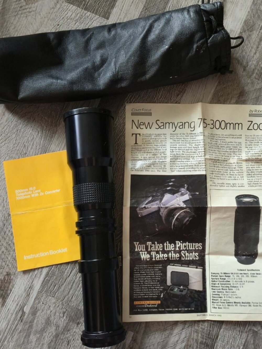 Macinon Supertele 75-300mm f/8 Telephoto Zoom Lens T2 Mount Vintage Camera Gear
